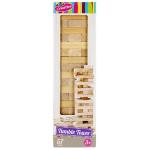 Joc Jenga Mega Creative, 57 de piese din lemn