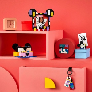 LEGO DOTS, Caseta Mickey Mouse si Minnie Mouse pentru proiecte scolare, 669 piese - Img 4