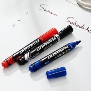 Marker Permanent Rosu Varf Rotund 2.5mm Deli - Img 2