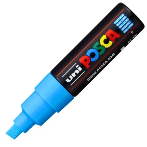 Marker UNI Posca PC-8K, varf tesit, 8.0mm, set 4 culori - Img 2