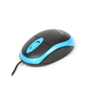 Mouse optic Omega OM06V, 1200 dpi, cablu 1.25m, albastru