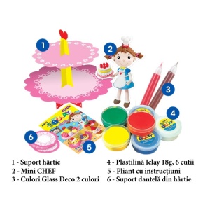 Plastilina Amos iClay, cu accesorii Bakery - Img 2