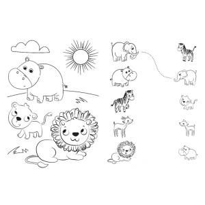 Puzzle carton 24 piese Trefl Primo - Babies and the Bear - Super Maxi - In Safari, +3 ani - Img 3