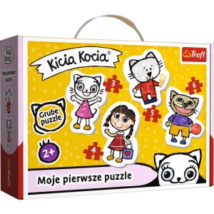Puzzle carton 4in1 3-6 piese Trefl Kicia Kocia - set 4x personaje, +2 ani