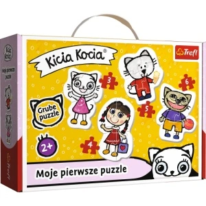 Puzzle carton 4in1 3-6 piese Trefl Kicia Kocia - set 4x personaje, +2 ani