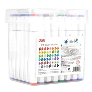 Set 48 Markere Skething Varf Dublu 1mm/7mm Cut Plastic Deli - Img 3