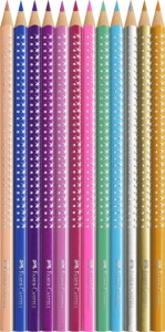 Set Cadou 12 Creioane Colorate Sparkle Faber-Castell - Img 3