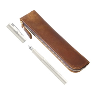 SET Suport + Stilou Faber-Castell Maro/Alb