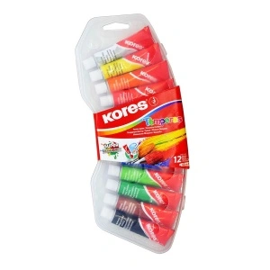 Tempera 12 Culori 12ml Cutie Plastic Kores