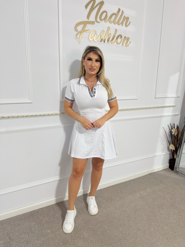 Rochie Bumbac TENIS-Alb
