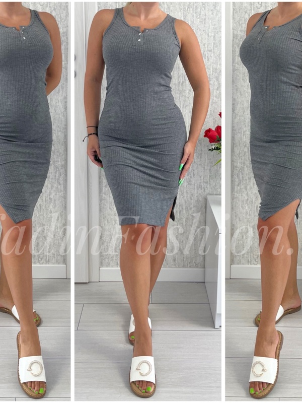 Rochie Dama de Zi CAPSE- Gri inchis
