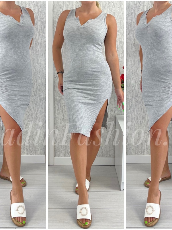 Rochie Dama de Zi CAPSE-Gri deschis