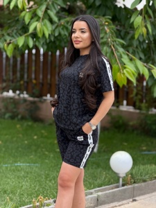 Compleu SCURT - PANDA - Negru