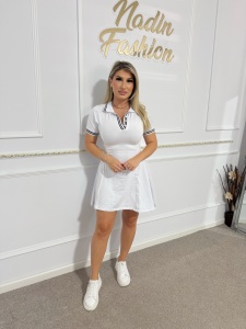 Rochie Bumbac TENIS-Alb