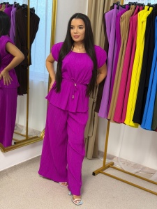Compleu Plisat Dama - IRIS - Magenta