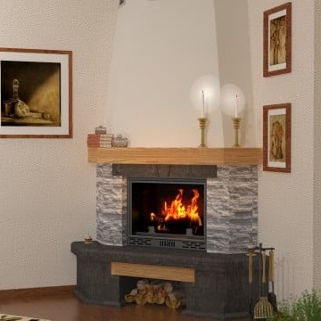Șemineu rustic Cristian