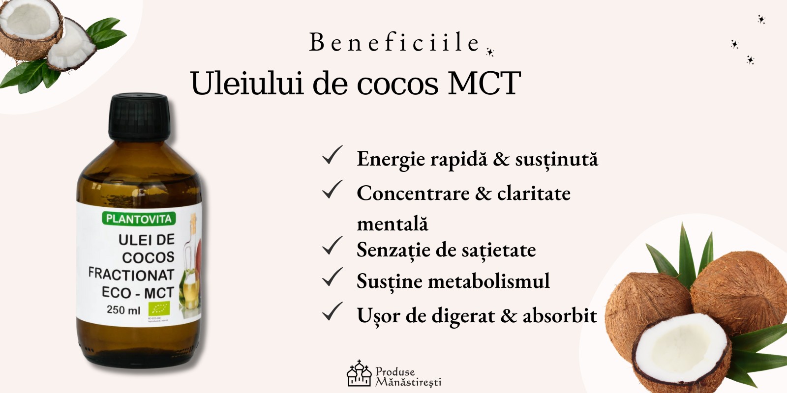 Uleiul de Cocos Fracționat MCT