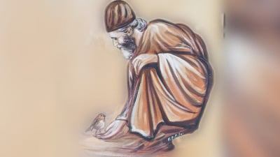 Comuniunea Cuviosului Paisie Aghioritul cu animalele