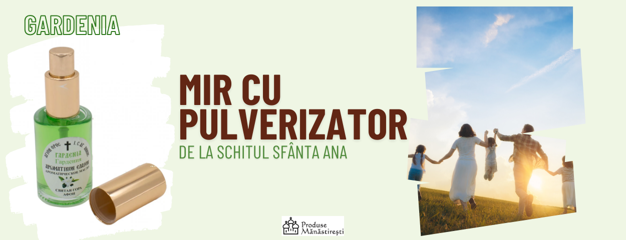 Mir cu pulverizator , Gardenia, 30 ml - Schitul Sfânta Ana