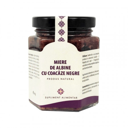 Miere de albine cu coacaze negre 240 gr