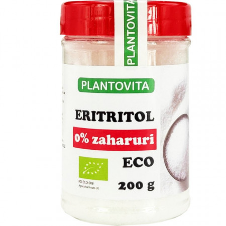 Eritritol, 0% zaharuri - inlocuitor de zahar bio, 200G