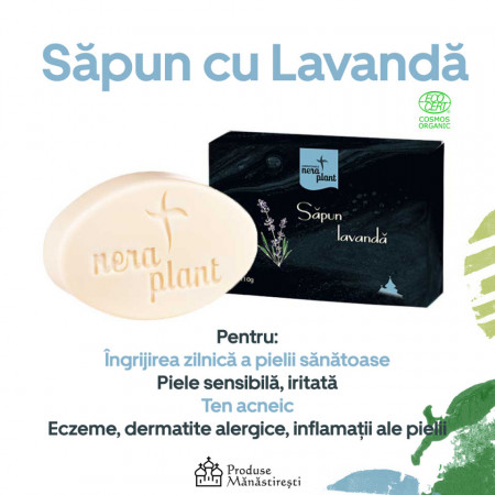 Sapun solid Nera Plant cu lavanda, 110g