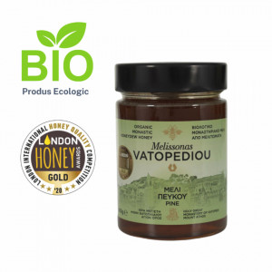 Miere naturala - Pin - 400 gr - Sfantul Munte Athos - Manastirea Vatoped
