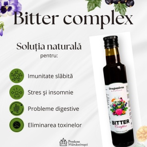 Bitter Complex 250 ml – Supliment natural pentru imunitate, digestie și detoxifiere | Mănăstirea Dragomirna