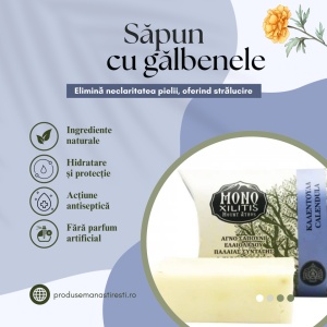 Săpun cu gălbenele, 110 g – Mănăstirea Sfântul Pavel, Muntele Athos