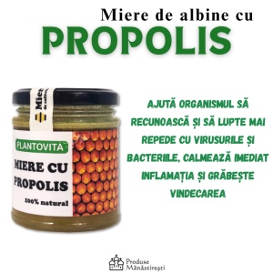 Miere cu Propolis, 220g | Plantovita