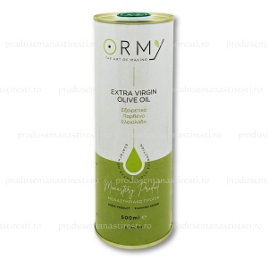 Ulei de masline extravirgin presat la rece, 0,500 L - Manastirea Ormylia - Grecia