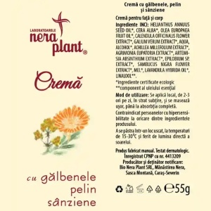 Cremă cu gălbenele, pelin și sânziene - 55g