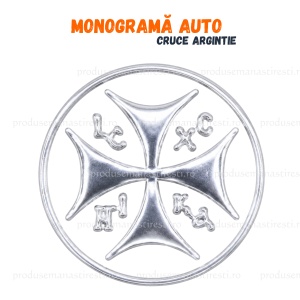 Monograma Auto (6x6 cm) - Cruce Argintie