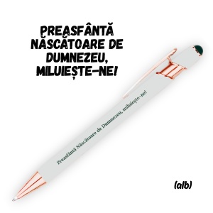 Pix "Preasfanta Nascatoare de Dumnezeu, miluieste-ne!" - Alb / Crem