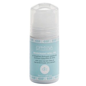 Deodorant natural Roll-On cu Hamamelis, Aloe Vera, Salvie și Ulei de Măsline – 50 ml | Mănăstirea Ormylia, Grecia