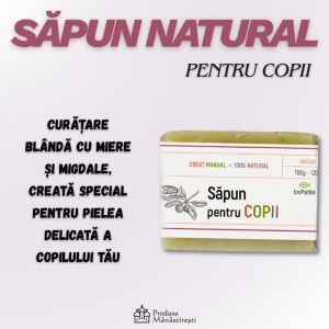 Sapun natural pentru copii, 100g | Mănăstirea Paltin - Img 2