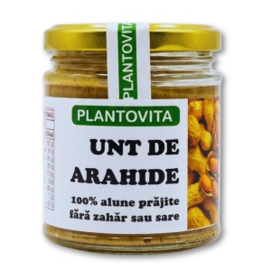 Unt de Arahide, 190g | Fără Zahăr și Fără Sare