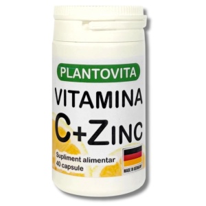 Vitamina C + Zinc – Supliment alimentar – 40 capsule