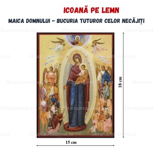 Icoana pe lemn Maica Domnului Bucuria tuturor celor necajiti