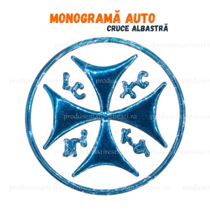 Monograma Auto (6x6 cm) - Cruce Albastra