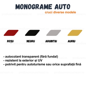 Monograma Auto 7,7 cm color mixt specificatii