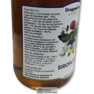 Siroplant, 250 ml | Mănăstirea Dragomirna - ingrediente