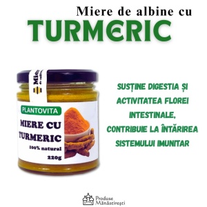 Miere cu Turmeric, 220 g | Plantovita