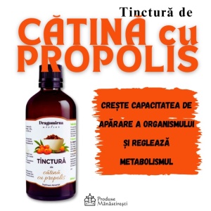 Tinctura de cătină și propolis - 100 ml | Mănăstirea Dragomirna