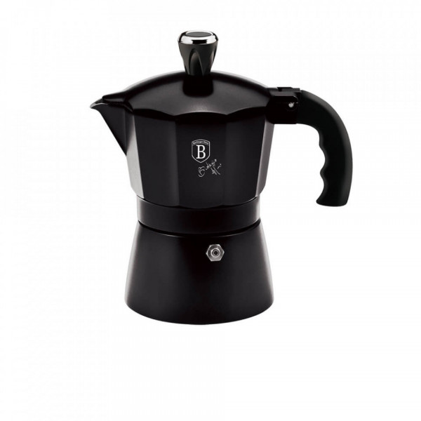 Espressor cafea pentru aragaz (Cafetiera) 3 cesti Metallic Line Carbon Pro Edition BerlingerHaus 260 7214