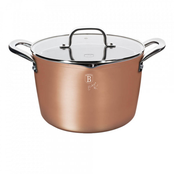 Oala cu capac pentru paste si orez 24 cm Bronze Titan Collection Berlinger Haus 260 1692