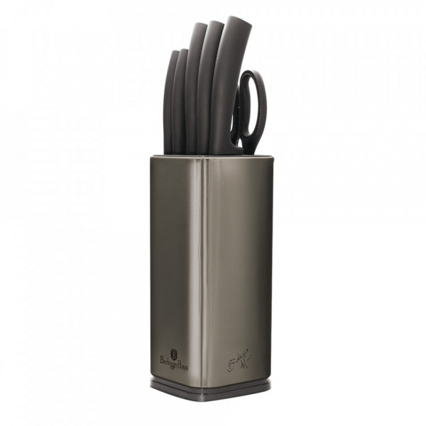 Set cutite cu suport carbon metallic (7 piese) BerlingerHaus 260 2403