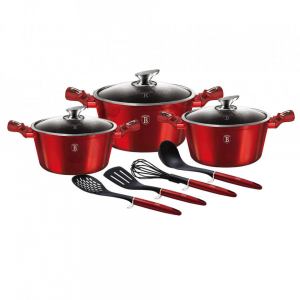 Set oale si ustensile burgundy (10 piese) BerlingerHaus 260 6150