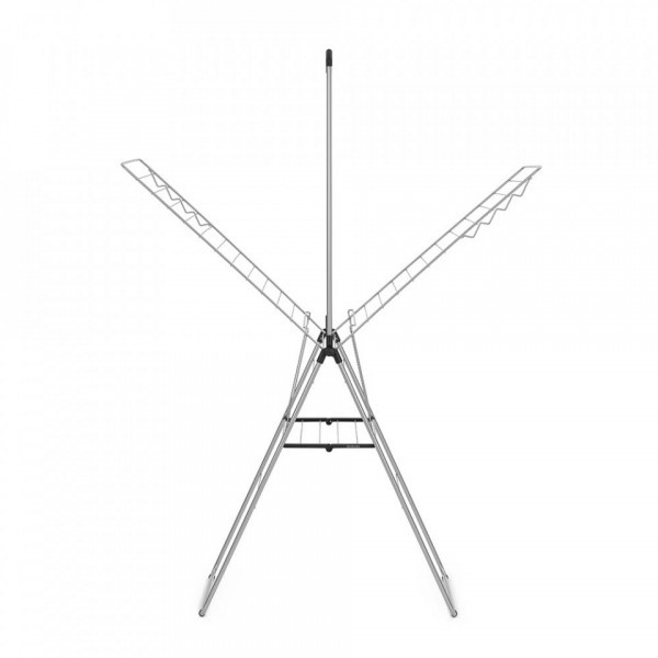 Uscător de rufe Brabantia Hangon, 25m, tijă suplimentară, Gri metalic 1004172