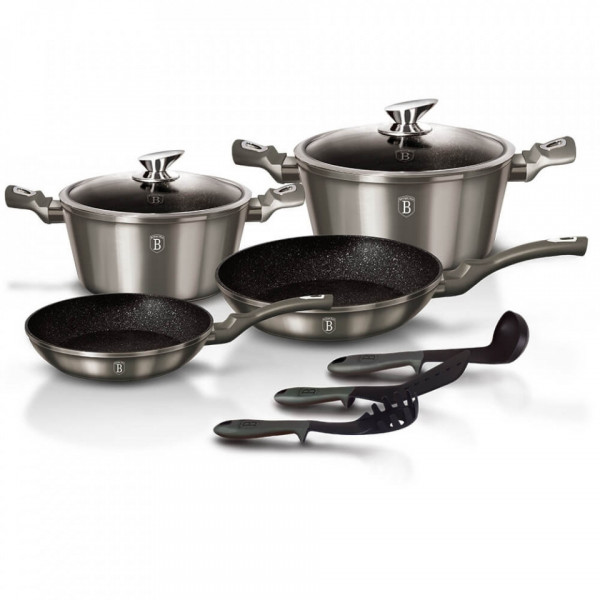 Set oale, tigai si ustensile carbon metallic (9 piese) BerlingerHaus 260 1227